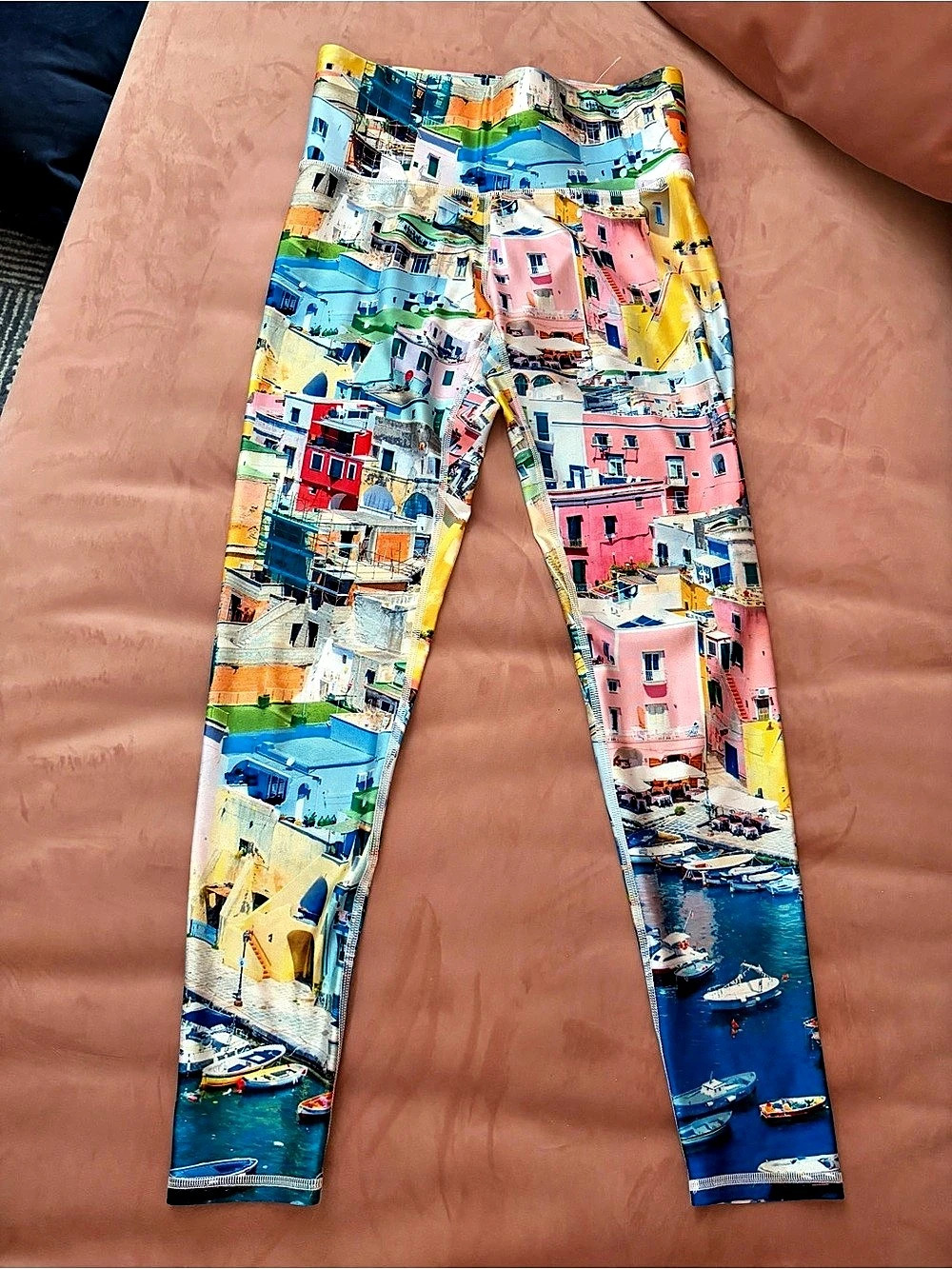 Terez Positano Town Leggings Blue & Pink Small